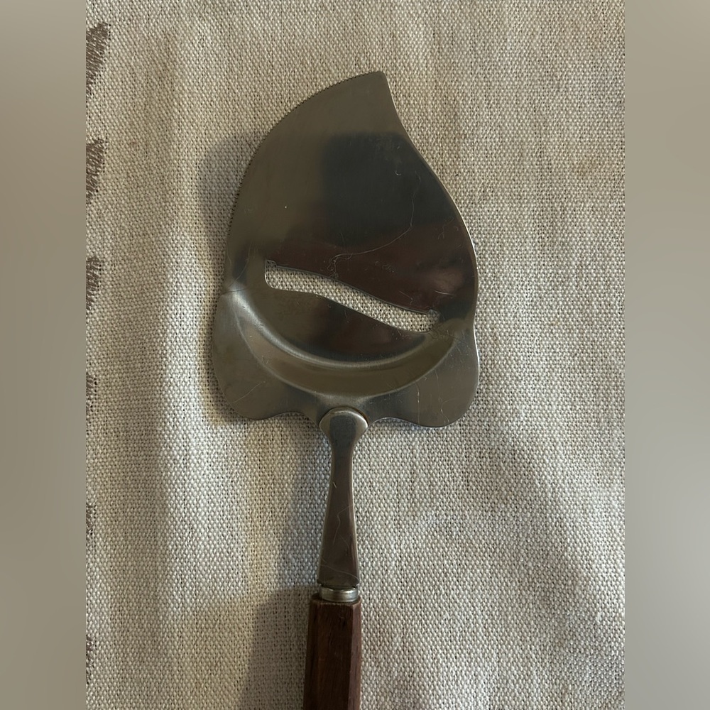 Vintage Stainless Steel Cheese Slicer With Wood Handle Japan kitchen Utensil